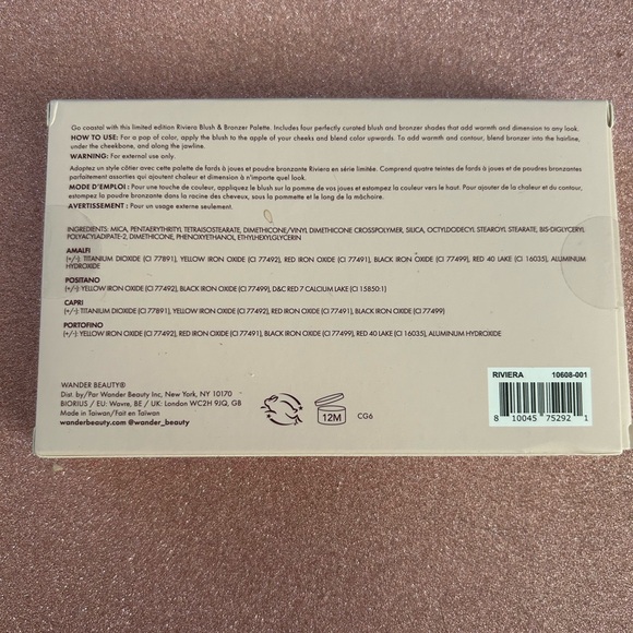 HOST PICK !!!!!!!BNIB SEALED WANDER BEAUTY RIVIERA BLUSH AND BRONZER PALETTE - Picture 3 of 10